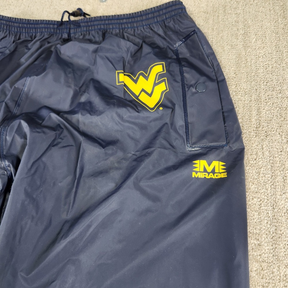 WVU Mountaineers Rain Pants Men XL Mirage Pvc Blue Waterproof Golf NCAA - Picture 3 of 8